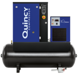 Thumbnail of Quincy QGSV-tank mounted rotary screw air compressor with dryer